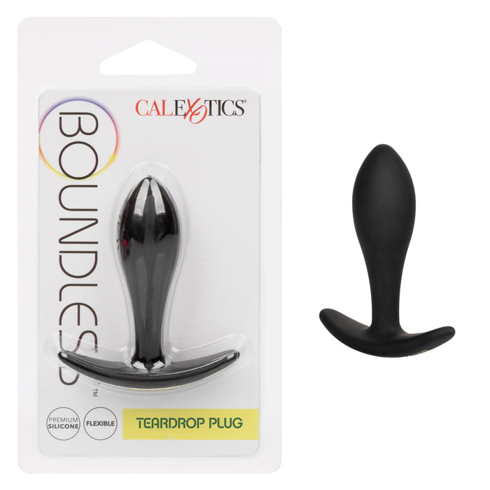 Boundless Teardrop Silicone Anal Plug - Black