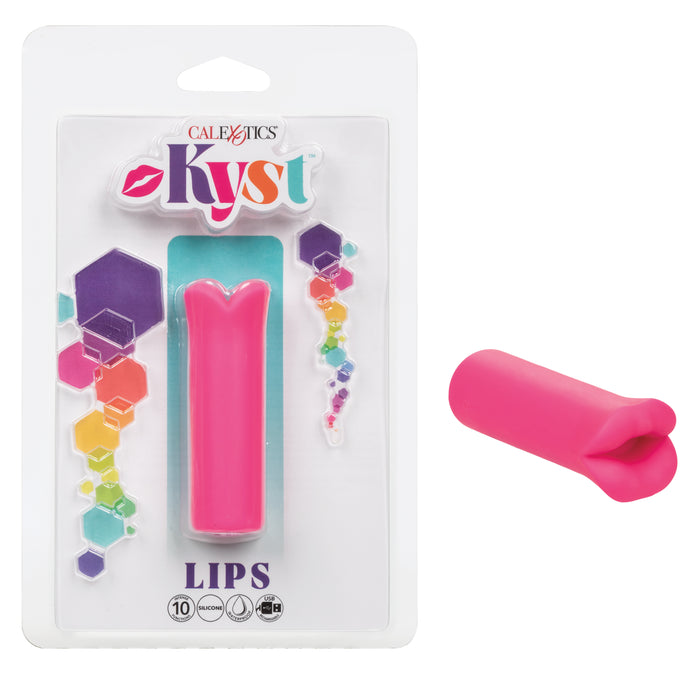 Kyst Lips Rechargeable Silicone Bullet Vibrator - Pink