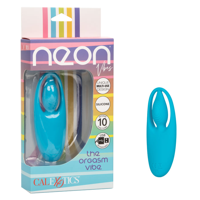 Neon Vibes The Orgasm Vibe Rechargeable Silicone Finger Vibrator - Blue