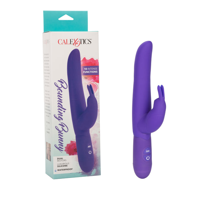 Bounding Bunny Dual Motor Silicone Vibrator Waterproof Purple