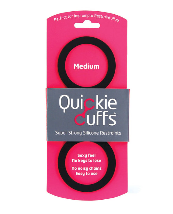 Quickie Cuffs Medium Silicone Restraints Black