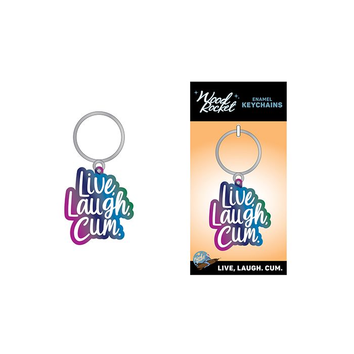 Wood Rocket Live Laugh Cum Keychain - Multi Color