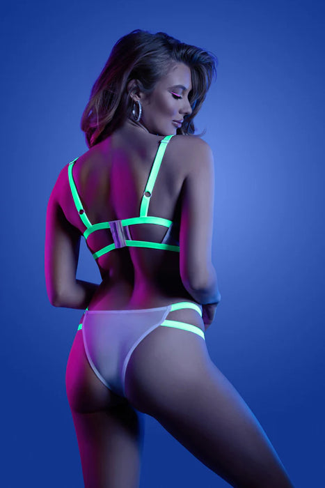 GL2118 Night Vision Bralette & Cage Panty