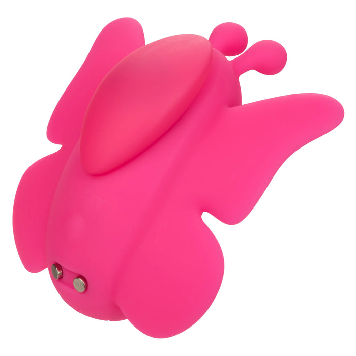 Neon Vibes The Flutter Vibe Rechargeable Silicone Butterfly Panty Vibe - Pink