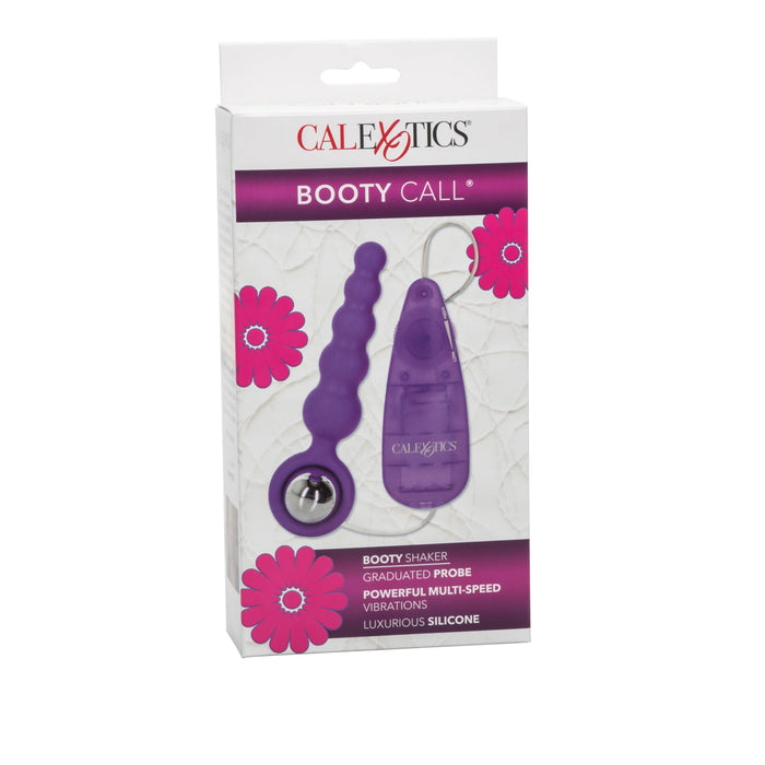 Booty Call Booty Shaker Silicone Vibrating Butt Plug with Remote Control - Purple