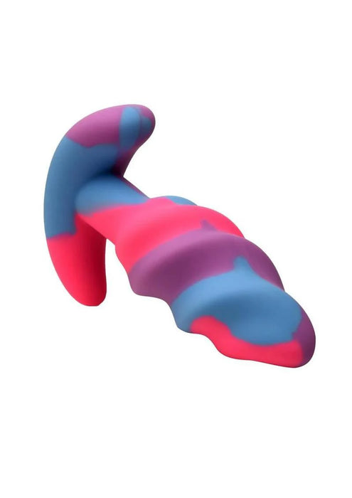 Creature Cocks Unicorn Swirl Silicone Butt Plug - Premium Body-Safe Anal Toy