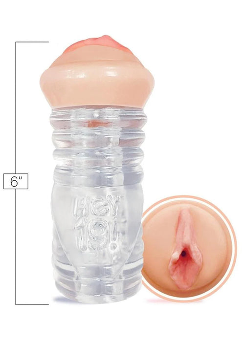Hey 19!, ClearStroke Dual End Pussy Heather Starlet - Clear/Vanilla