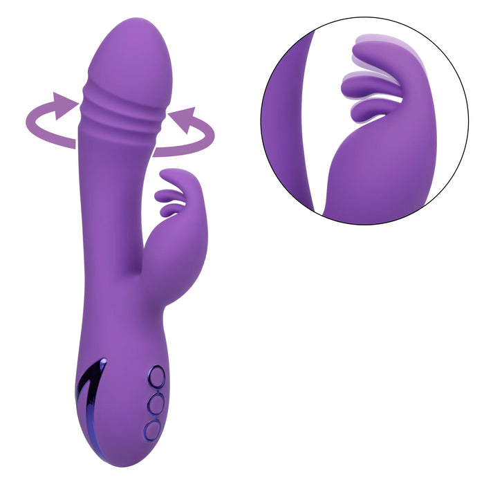 California Dreaming West Coast Wave Rider Silicone Rechargeable Rabbit Vibrator - Purple