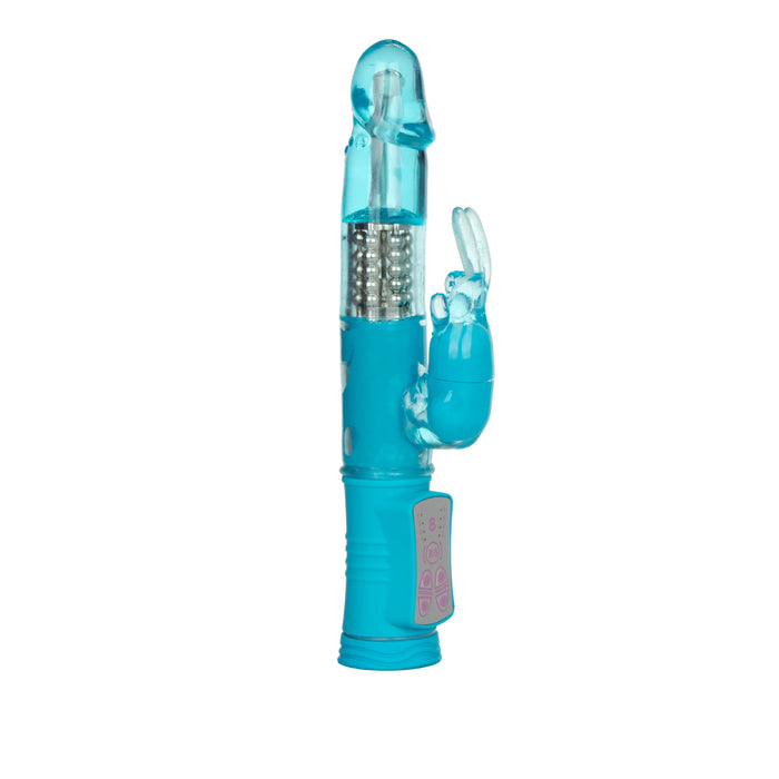 Shane's World Jack Rabbit Beaded Vibrator - Blue