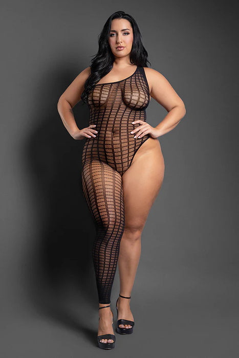 Killin' It Asymmetrical Footless Bodystocking