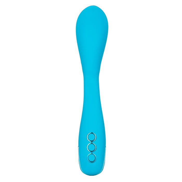 California Dreaming Palm Springs Pleaser Rechargeable Silicone Contoured Vibrator - Blue