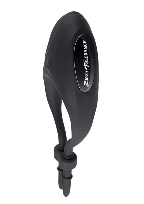 Zero Tolerance Perfect Fit Rechargeable Silicone Vibrating Cock Ring - Black