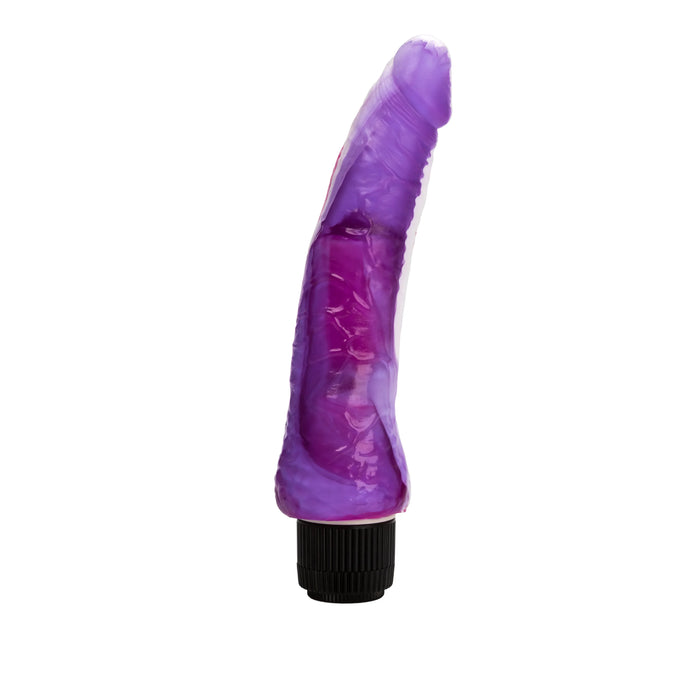 Funky Jelly Curved Vibrator - Multi-Colored