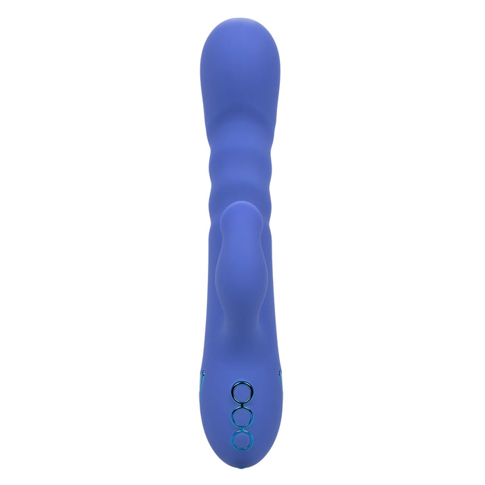 California Dreaming L.A. Love Rechargeable Silicone Vibrator with Clitoral Stimulator - Blue