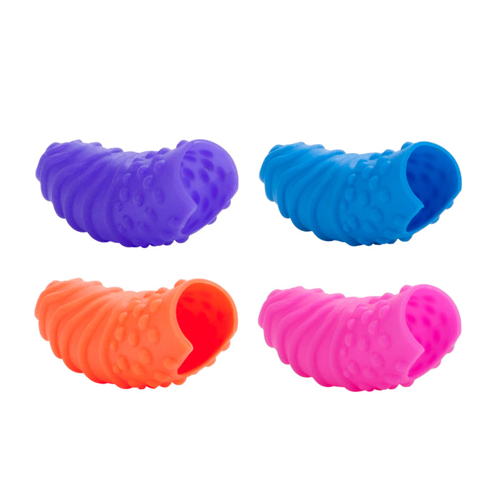 Intimate Play Silicone Finger Swirls Finger Massagers (4 Pack) - Multi-Colored