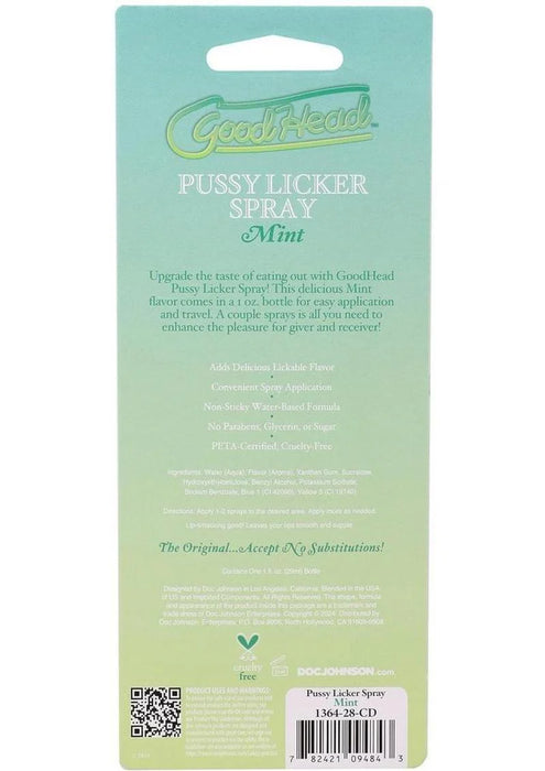 GoodHead Pussy Licker Spray - Mint 1oz