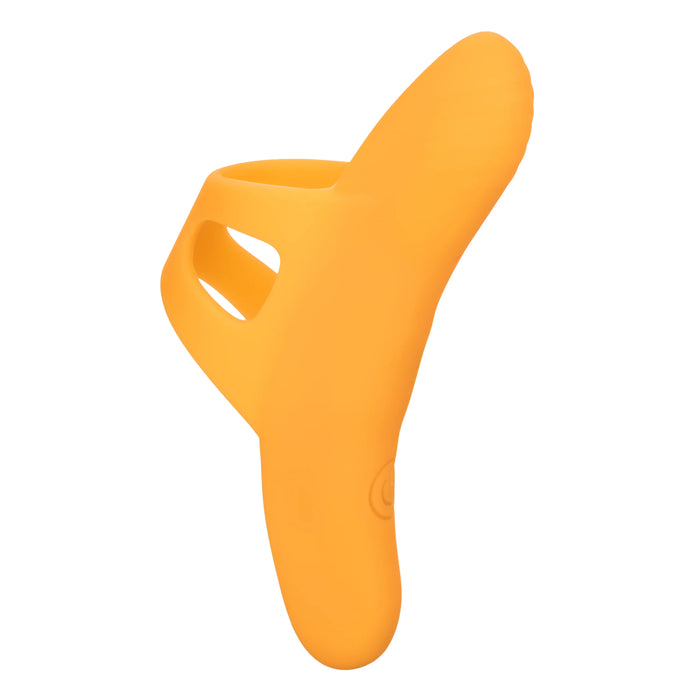 Neon Vibes The Pleasure Vibe Rechargeable Silicone Finger Vibrator - Orange