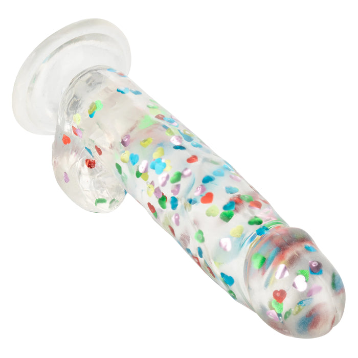 Naughty Bits I Love D Heart-Filled Dong - Clear