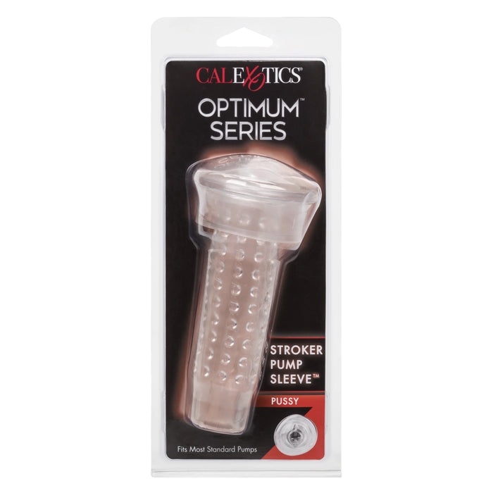 Optimum Series Stroker Pump Sleeve Masturbator - Pussy - Clear