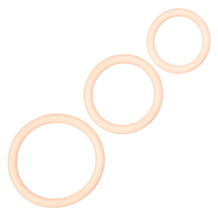 Tri Rings Natural Cockring Set Flesh