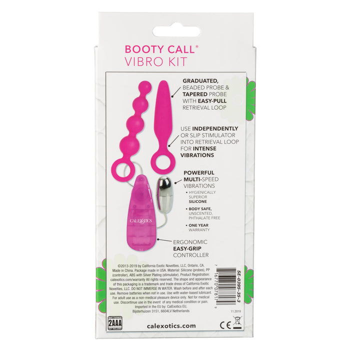 Booty Call Booty Vibro Kit Silicone Anal Probes Pink