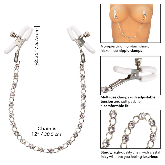 Nipple Play Crystal Chain Nipple Clamp Adjustable