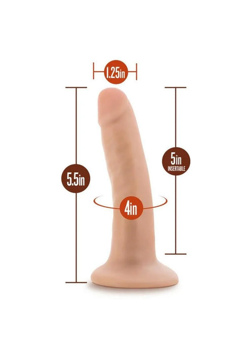 Dr. Skin Silicone Dr. Lucas Dildo with Suction Cup 5.5in - Vanilla