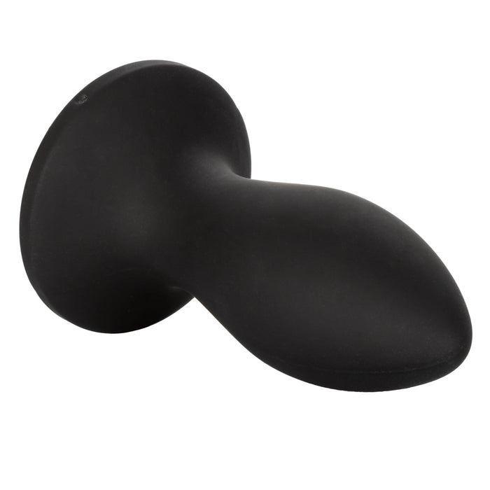 Power Gem Vibrating Petite Crystal Probe Silicone Rechargeable Anal Plug - Black