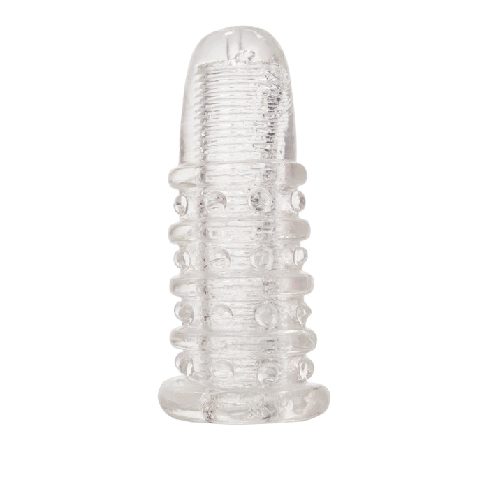 Universal Stimulator Multi Purpose Sleeve And Masturbator Reversible 4.5 Inch Clear