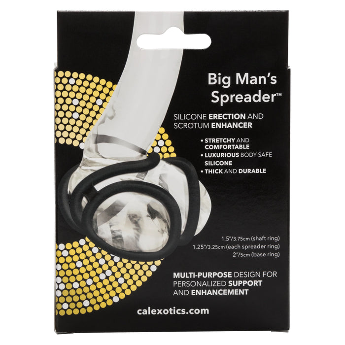 Big Man's Spreader Silicone Cock Ring - Black