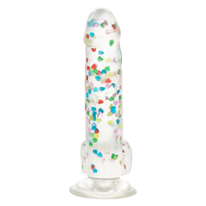 Naughty Bits I Love D Heart-Filled Dong - Clear