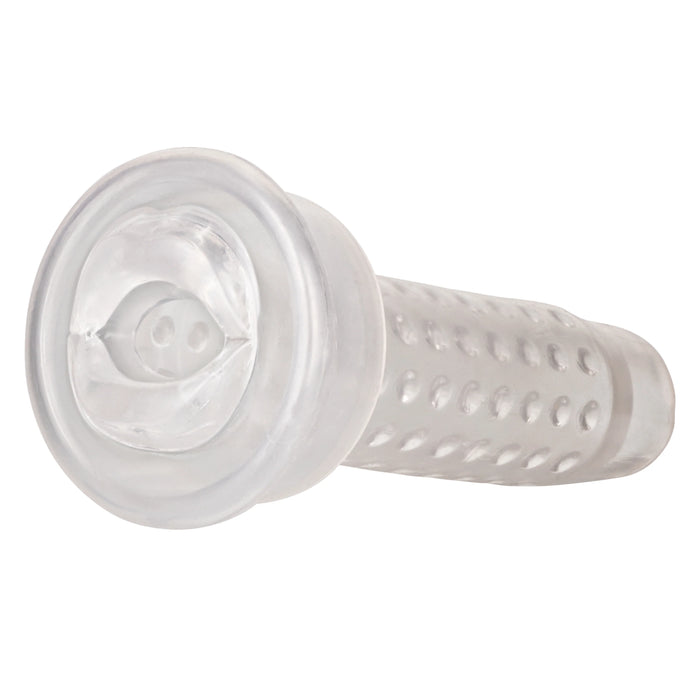 Optimum Series Stroker Pump Sleeve Masturbator - Mouth - Clear