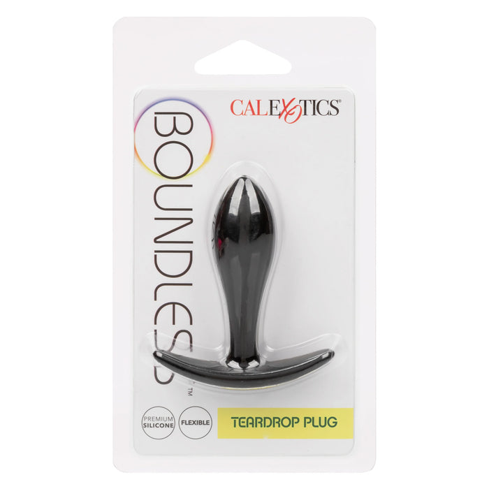 Boundless Teardrop Silicone Anal Plug - Black