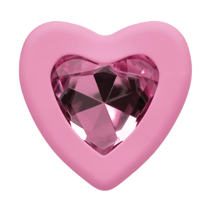 First Time Crystal Booty Duo Silicone Anal Plug (2 Pack) - Pink