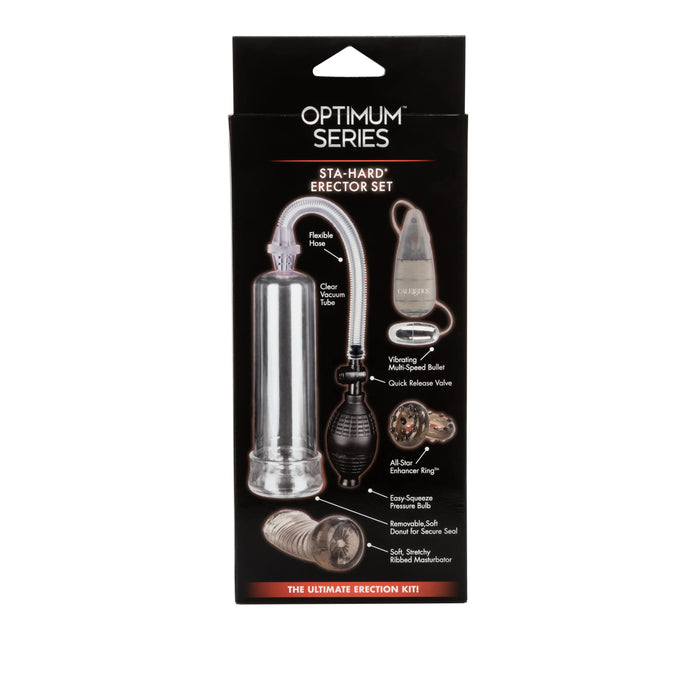 Optimum Series Sta-Hard Erecotor Set Penis Pump - Clear