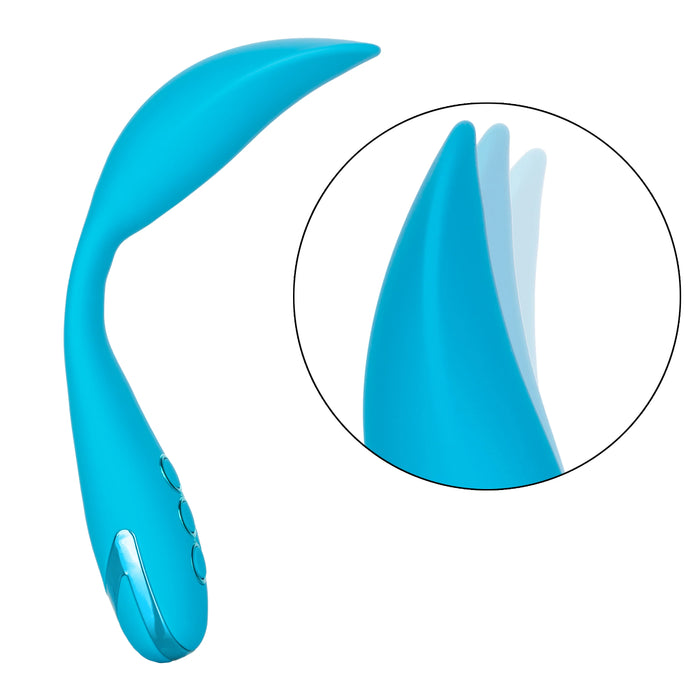 California Dreaming Palm Springs Pleaser Rechargeable Silicone Contoured Vibrator - Blue