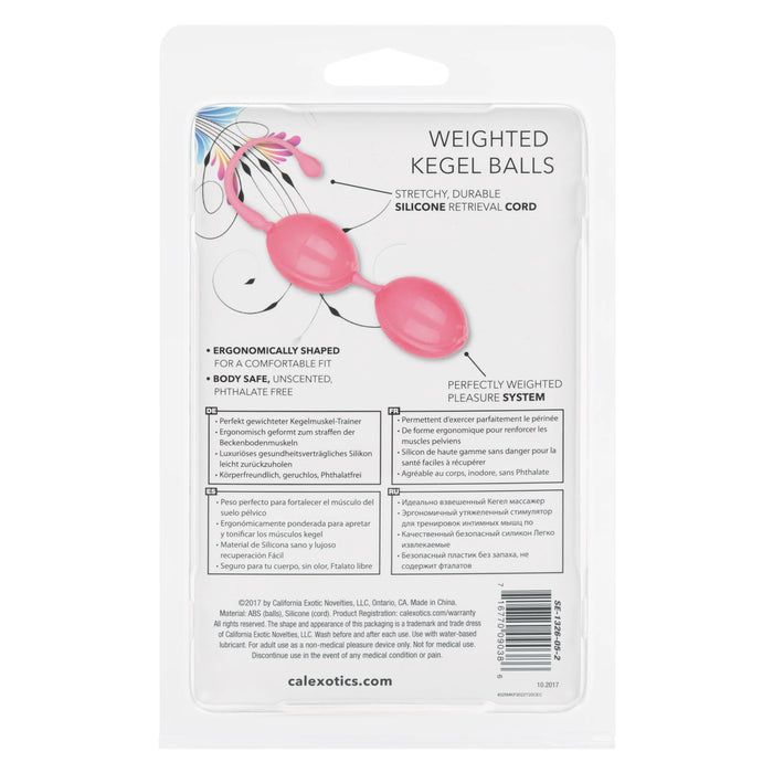 Weighted Kegel Balls Silicone with Retrieval Cord - Pink