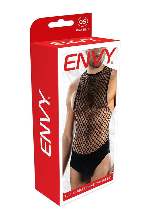 FULL EFFECT FISHNET 2-PIECE SET BLK