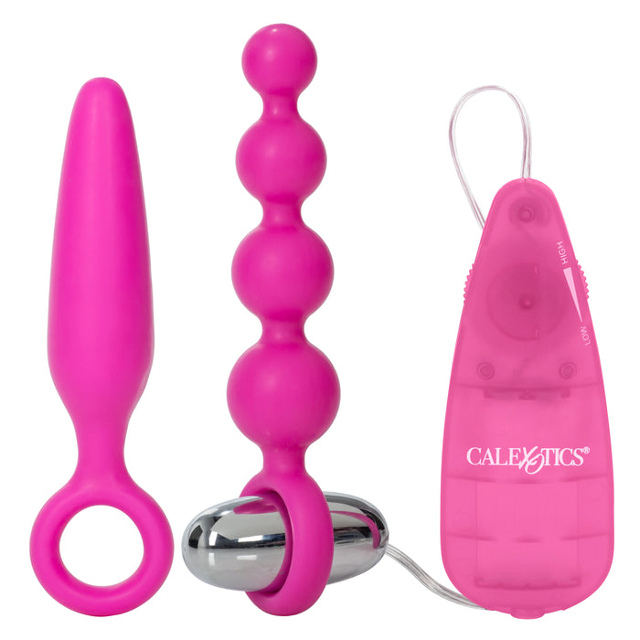 Booty Call Booty Vibro Kit Silicone Anal Probes Pink