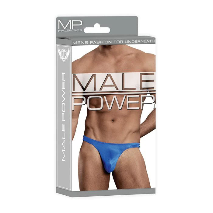 Blue L/XL Satin Bong Thong