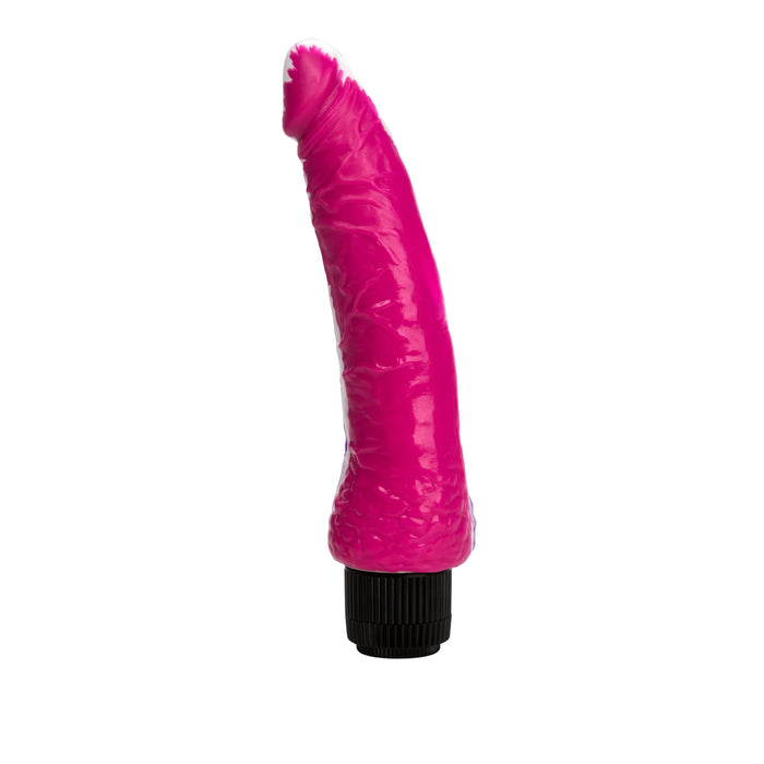 Funky Jelly Curved Vibrator - Multi-Colored