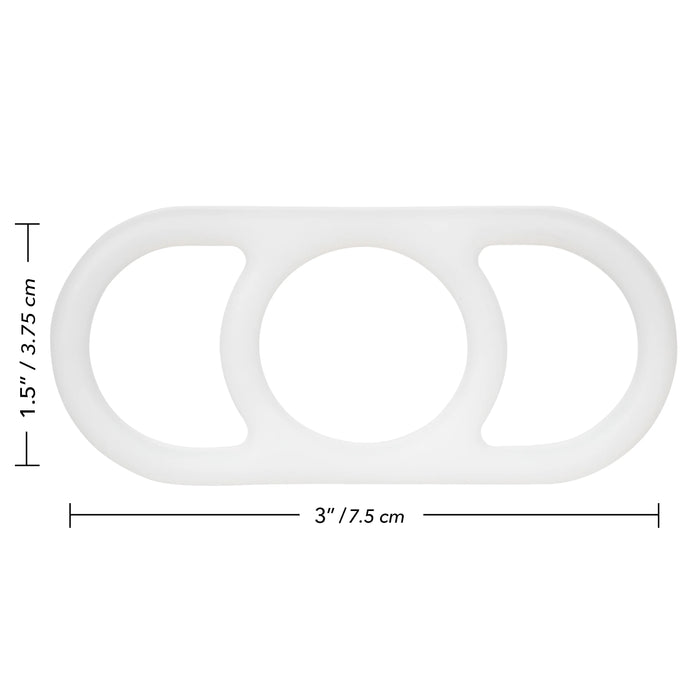 Commander Erection Enhancer Silicone Cock Ring - White