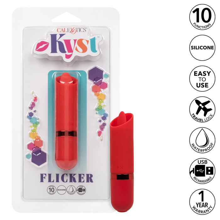 Kyst Rechargeable Silicone Tongue Clitoral Stimulator - Red