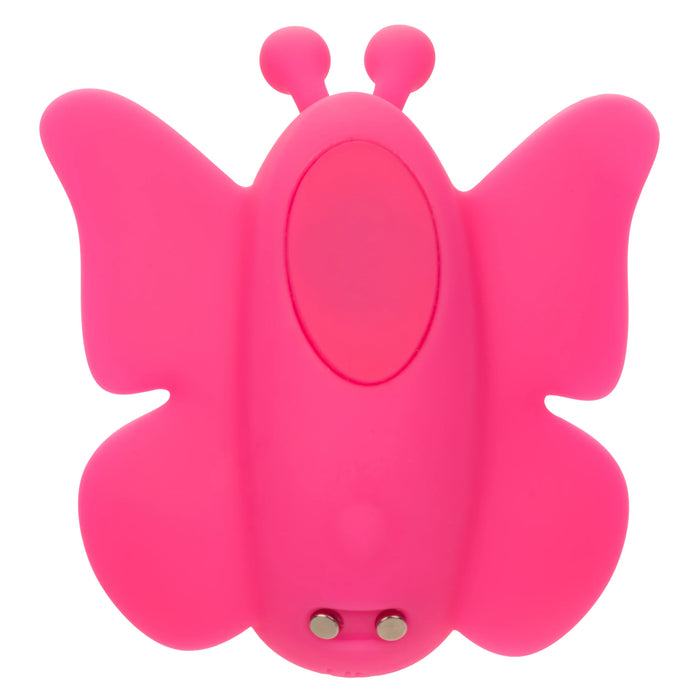 Neon Vibes The Flutter Vibe Rechargeable Silicone Butterfly Panty Vibe - Pink