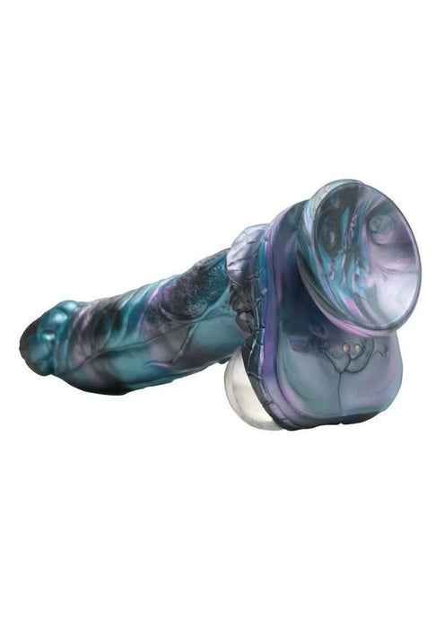 Creature Cocks Astro Thrust Vibrating Rechargeable Silicone Dildo - Blue
