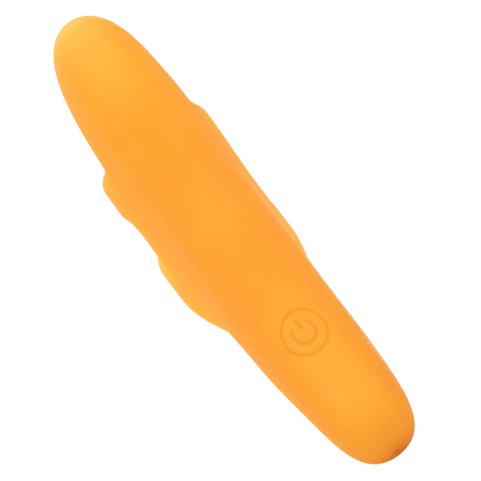 Neon Vibes The Pleasure Vibe Rechargeable Silicone Finger Vibrator - Orange
