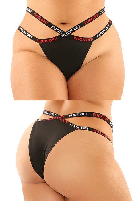 AF2PK6 FUCK OFF BUDDY PACK Cut-out Panty & Cage Thong Panty