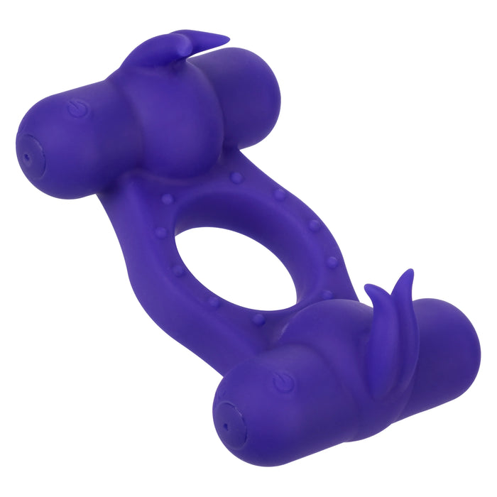 Couple's Enhancers Silicone Rechargeable Triple Orgasm Enhancer - Purple