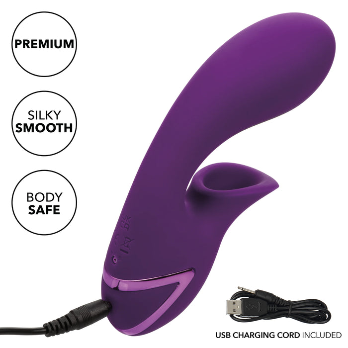 California Dreaming Huntington Beach Heartbreaker Rechargeable Silicone Stimulator - Purple