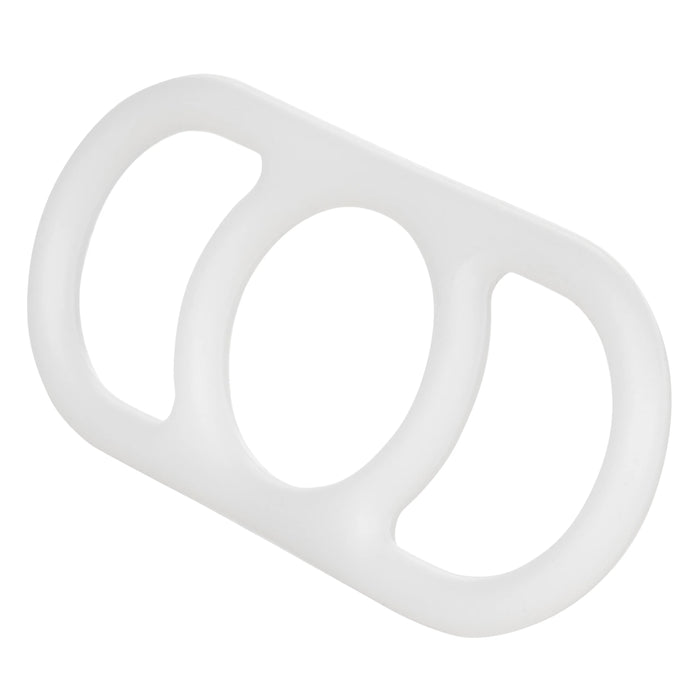 Commander Erection Enhancer Silicone Cock Ring - White
